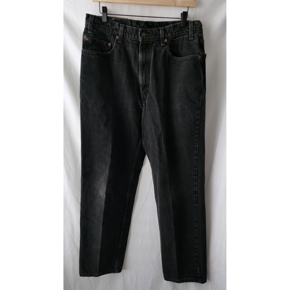 Levis 550 Relaxed Fit Jeans Mens 36x30 Faded Black Tapered Leg Denim Pants